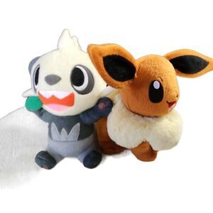 Tomy Pokemon Pancham & Eevee Kid's 2 Piece Plushie Toys Size Small